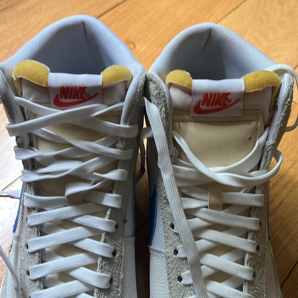 NEW Nike Blazer Mid Pro Club DQ7673-102 Men's White/Beach/Blue Sneaker Shoes 13 - Picture 13 of 14